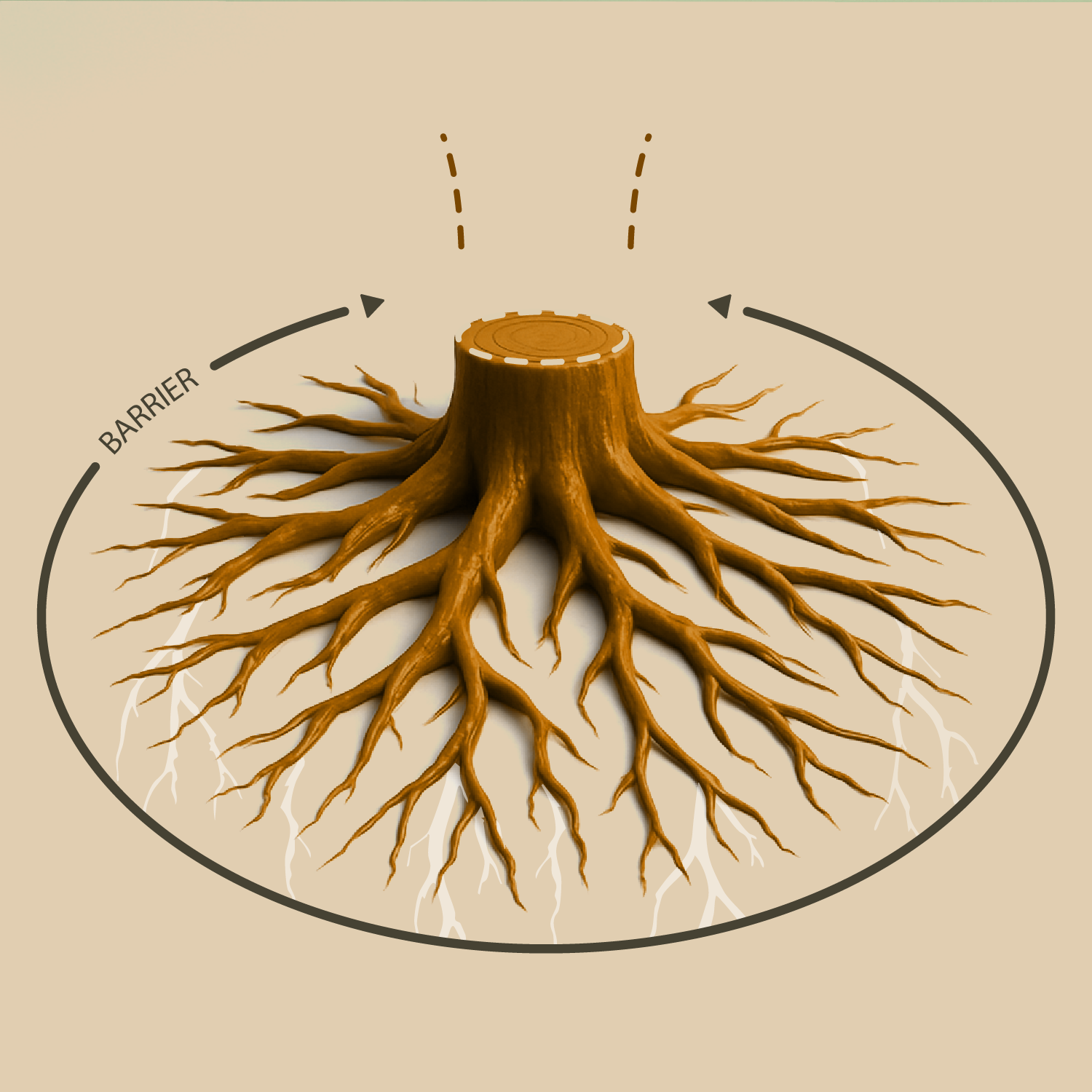 Root Barrier with Root Guidance